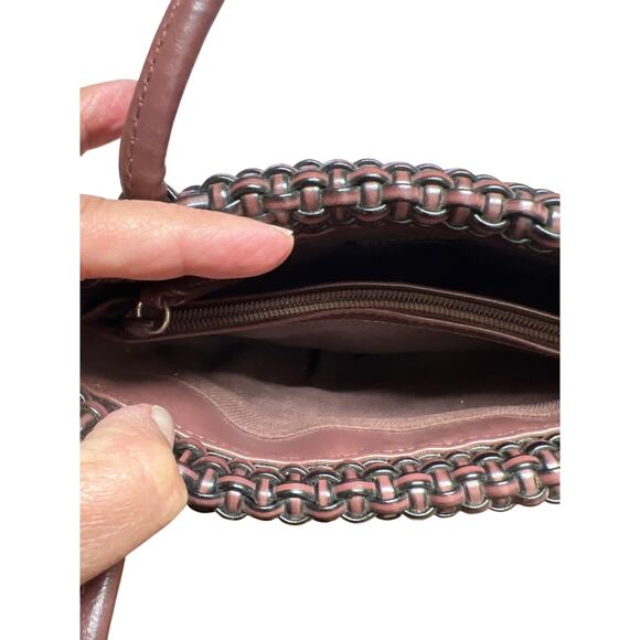 Nine West | Small Brown Woven Shoulder Bag - Picture 5 of 5